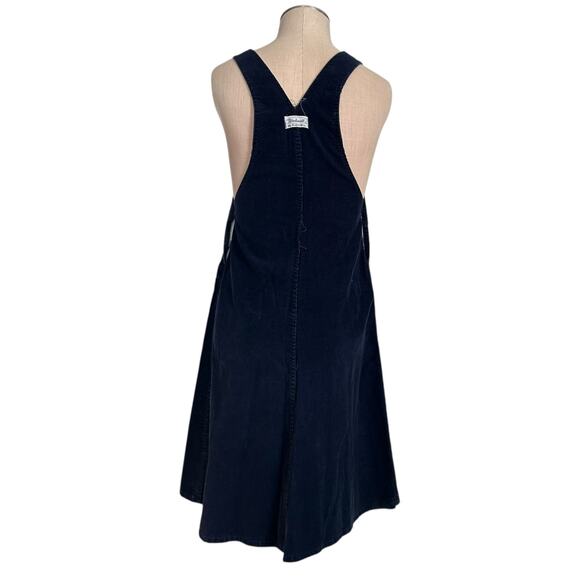 Vintage Madewell Blue Corduroy Overall Dress Womens Sz XS 80s Skater Cottage - Picture 3 of 16